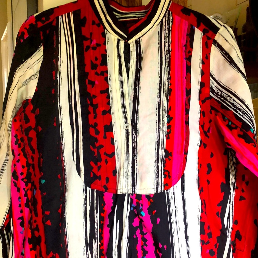 Aller Simplement Tunic top- fun, arty print